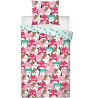 Squishmallows sängkläder - 100% bomull - Barnsängkläder 140x200 cm