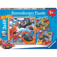 Ravensburger Pussel 3x49 bitar Hot Wheels Make it Epic!