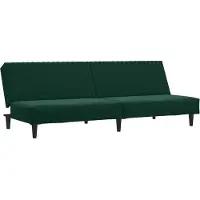 vidaXL 2-sits bäddsoffa Mörkgrön sammet 375928