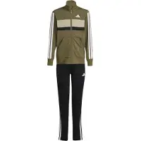 Adidas Träningsdräkt 'Seasonal Essentials Tiberio' oliv / svart / vit