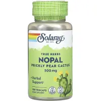 Solaray True Herbs, Nopal, Opuntia Ficus, 500mg, 100 vegetabiliska kapslar
