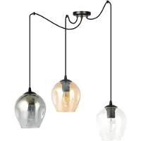 Valotorni Glas pendellampa Starla LIGHTING, dimbar, Svart, Vardagsrum / matsal, Glas, Modern, Pendellampa