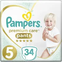 Pampers Premium Care Byxor Junior storlek 5 Engångsblöjor 12-17 kg 34 st.