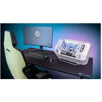 Thermaltake The Tower 300 Snow - Microtower - mini ITX / micro ATX - genomskinlig sidopanel (härdat glas) - ingen strömförsörjning - snö - USB/ljud