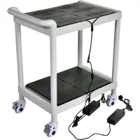 Duni Laddningsvagn L45 x B64,8 x H84,5 cm för 24 LED-lampor, svart/vit, st