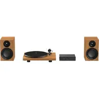 Pro-Ject Colourful Audio System E Real Wood Walnut Skivspelare kit