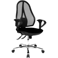Topstar OPEN POINT SY Deluxe - Stol - uppgift - armstöd - svängtapp - polypropylen - svart