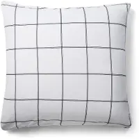 Nordstrand Örngott 60x63 cm - 100% bomull - Vitt med svarta rutor