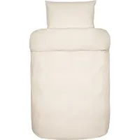 Hoie Vävt kreppsängkläder 140x220 cm - Beige sängset i 100% mjuk bomull - Kreppsängkläder - Ara -