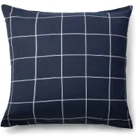 Nordstrand Örngott 60x63 cm - 100% bomull - Mörkblå med vita rutor