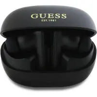 GUESS Bluetooth-hörlurar GUTWST88MCTGK TWS + dockningsstation svart/svart Capsule Tryckt logotyp