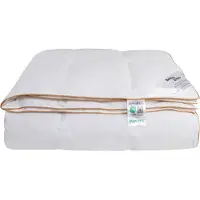 Borg Living 100% myskdunsdyna - NOMITE helårstäcke (allergivänlig) - 200x220 cm - Extra fint bomullssatinöverdrag - Årsdynen 2025