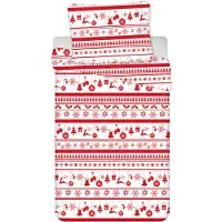 Licens Jul-sängkläder - 100% bomull - Junior sängset 100x140 cm - Julikoner