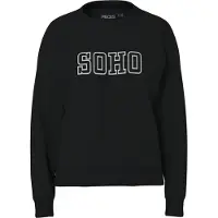 Pieces Sweatshirt 'PCRisso' svart / vit