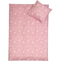 Nordstrand Kanin sängkläder - 100% bomull - Babysängkläder 70x100 cm - Ljusrosa