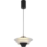 VIOKEF Pendellampa Manley, Svart, Vardagsrum / matsal, Aluminium / grå / zink, Modern