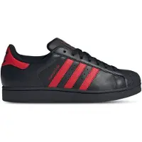 Adidas Låg sneaker 'Superstar II' röd / svart
