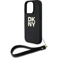 DKNY DKHCP16XPBSWSK iPhone 16 Pro Max 6,9 svart hardcase med handledsrem med logotryck