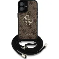 GUESS Pu 4g Metal Logo Crossbody Strap Iphone 16 Telefonfodral