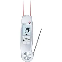 Testo 104-IR Instickstermometer (HACCP) Temperaturmätningsområde (intervall) -50 till 250 °C Sensortyp NTC HACCP-konform, Beröringsfri IR-mätning