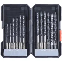 Kwb 108830 Trä-spiralborr-set 12 delar 3 mm, 4 mm, 5 mm, 6 mm, 7 mm, 8 mm Snabbchuck, Tandkrans Chuck 12 st
