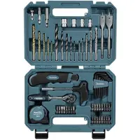 Makita E-15095 60 delar Borr- & bitssats Metall, Sten, Betong, Trä, Murverk 3 mm, 4 mm, 5 mm, 6 mm, 8 mm, 16 mm, 22 mm