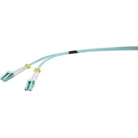 Renkforce RF-5044054 Fiberoptik LWL Anslutningskabel 2.00 m Aquablå [1x LC-stiftdon - 1x LC-stiftdon] 50/125 µ Multimode OM3