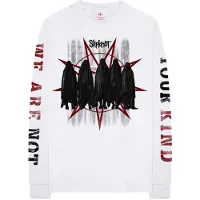 Ginza.se Slipknot: Unisex Long Sleeve T-Shirt/Shrouded Group (White) (Back & Sleeve Print) (Large)