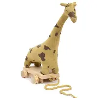 Smallstuff Dragleksak - Giraff - Mustard/Mullvad - - One Size - Dragleksak