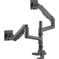 Speaka Professional Monitorfäste SP-MM-980 2 Skärm(ar) 43,2 cm (17) - 124,5 cm (49) Svart Justerbar i höjd, Tiltbar, Svängbar