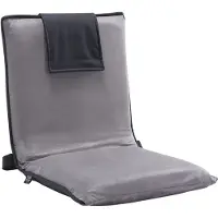 Vevor Golvstol, 6-positions justerbar meditationsstol med ryggstöd, hopfällbar soffstol för läsning, TV-tittande och spel, bärbar golvstol, loungesoffa för barn, tonåringar, vuxna, grå