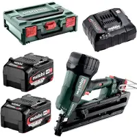 Metabo Batteridriven spikpistol för byggarbetsplats NFR 18 LTX 90 BL; 18 V; 2x4,0 Ah batt.