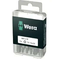 Wera 867/1 Z DIY SiS 05072407001 TX-bits TX 15 Verktygsstål legerad, seg D 6.3 10 st