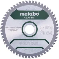Metabo MULTI CUT CLASSIC 628663000 Cirkelsågblad 190 x 30 x 1.4 mm Antal tänder (per tum): 54 1 st