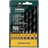 Metabo 627202000 Trä-spiralborr-set 8 delar 3 mm, 4 mm, 5 mm, 6 mm, 7 mm, 8 mm, 9 mm, 10 mm 1 st
