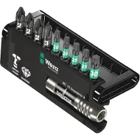 Wera 05057417001, 10 styck, Pozidriv, Torx, 1 x 1/4x75 3 x PZ 2x25 1 x PZ 3x25 2 x TX 20x25 2 x TX 25x25 1 x TX 30x25, 25,4 / 4 mm (1 / 4), Hexagonal