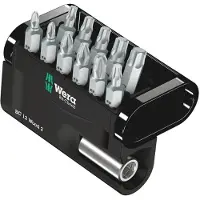 Wera Bitssats för skruvmejsel Wood 2; 12 st.