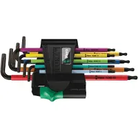 Wera Insexnycklar BlackLaser Multicolour 957/9; TX8-TX40; 9 st.