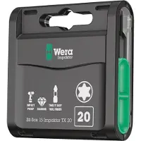 Wera 25 -delar skruvbitsats Bit-Box 15 Impaktor; TX20; 25 mm; 15 st.