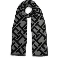 Tommy Hilfiger TH Monogram Jacquard Scarf WiTH Wool
