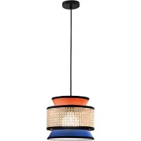 LUCE Design Hänglampa Gazebo, dimbar, Gul / orange, Vardagsrum / matsal, Textil / tyger / siden, Pendellampa