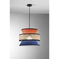 LUCE Design Hänglampa Gazebo, dimbar, Gul / orange, Vardagsrum / matsal, Textil / tyger / siden, Pendellampa