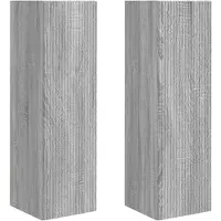 vidaXL TV Vägghylla 2 pcs Grå Sonoma 30 x 31 x 100 cm Konstruerat trä