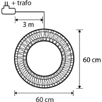 Luca Lighting Julhänge Ljusslinga Silver 60cm inkl. LED IP44 - Nawa