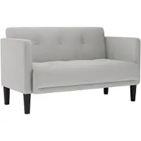 vidaXL Loveseat soffa molngrå 111 cm tyg