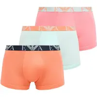 Emporio Armani för män. EM000259_AF20668 Set om 3 enfärgade boxershorts rosa, turkos, orange (XL), Hemkläder, Bomull
