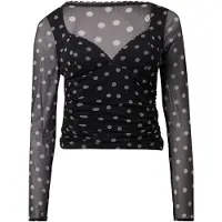 Abercrombie & Fitch T-shirt 'ZOE' svart / vit