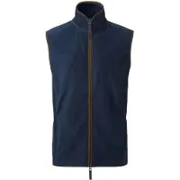 Premier Artisan Fleece Gilet för män (Marinblått/brun)