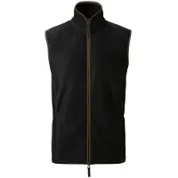 Premier Artisan Fleece Gilet för män (Svart/brun)