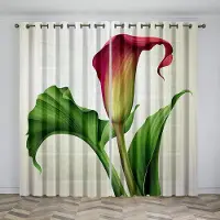 Yiran Furniture Vackra Rosmönster Solskyddsgardiner 3D Digitaltryckta Polyestergardiner Vardagsrum Sovrum Heminredning Gardin 2 Paneler 100W130H(CM)40x51in&Grommet Top